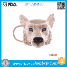 Novelty Wolf Head Shape Ceramic Mug Birthday Gift